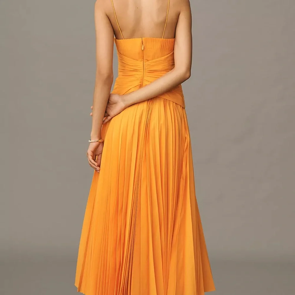 Acler Fairley Drop-Waist Pleated Midi Dress - Picture 2 of 10